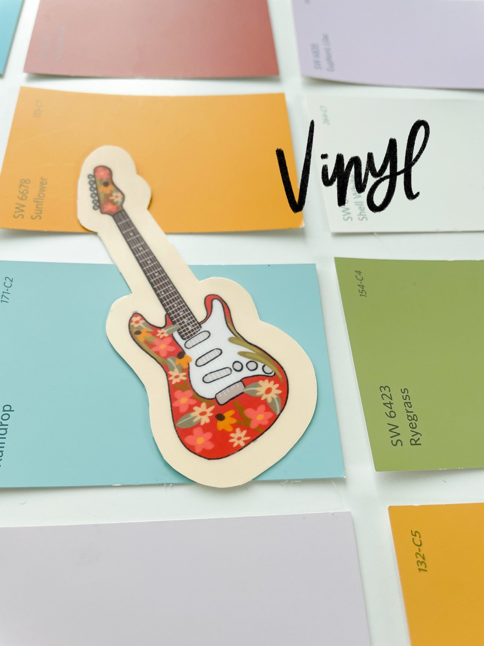 Electric Guitar Stickers/ Weatherproof Stickers/ Vinyl Stickers