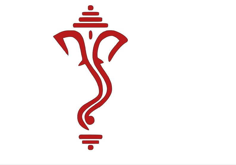 Ganesh Line Drawing Vinyl Sticker Decal Etsy