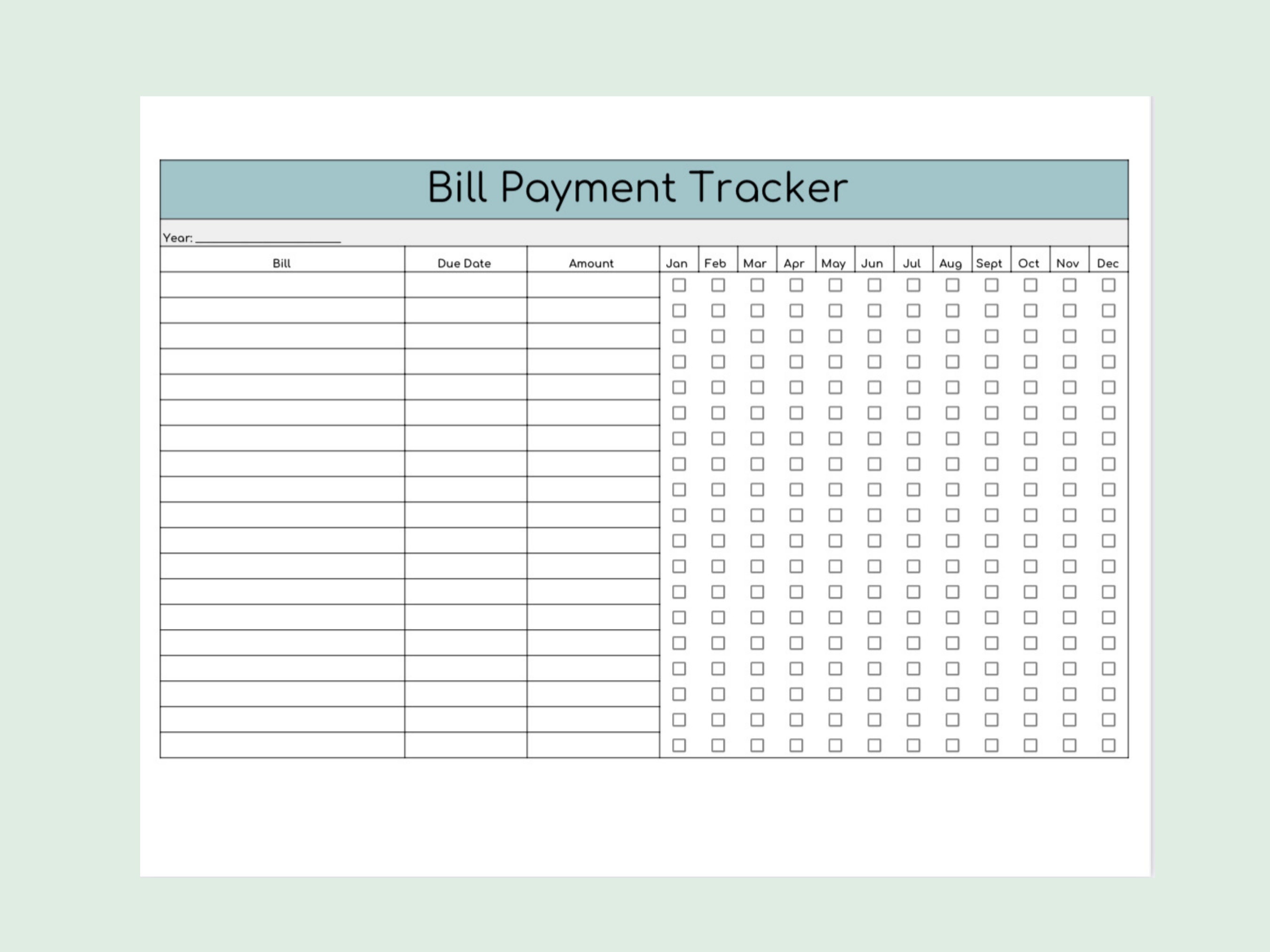 Bill Payment Tracker Log Printable Xlsm Excel File At 44 Off Bill Payment Tracker Log Printable Xlsm Excel File At 44 Off