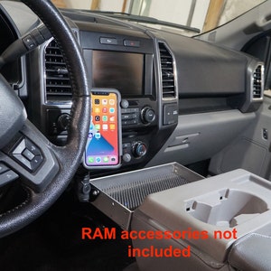 2011-2025 Ford f-150 f-250 f-350 f-450 f-550 f-650 Front Center Seat Headrest Tray Organizer Phone GPS Tablet Electronic Mounting Bracket