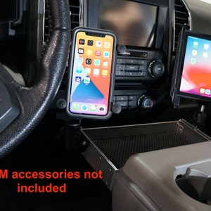 2011-2025 Ford f-150 f-250 f-350 f-450 f-550 f-650 Front Center Seat Headrest Tray Organizer Phone GPS Tablet Electronic Mounting Brackets