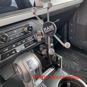 Ford Bronco Phone Holder Mounting Bracket: Center Console RAM Mount