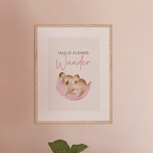 Cartel digital Hola pequeño milagro cartel infantil cartel habitación infantil cartel bebé regalo niña regalo niño cartel niños cartel animal