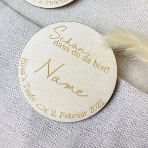 Tischkarten Holz Name, Platzkarten,  Hochzeit, Taufe, Firmung, Geburtstag, Konfirmation,  Kommunion, personalisierte Tischkarten