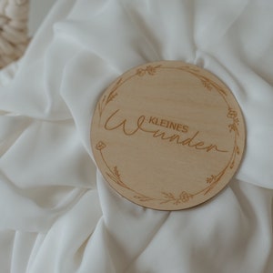 Kleines Wunder,  Hallo Welt, Geburtsschild, Baby Geschenk,  Holzschild Baby,  Meilensteinkarte Babyshooting
