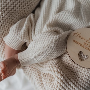 Dein Herzschlag ist mein wertvollster Besitz, Hallo Welt, Geburtsschild , Baby Geschenk, Holzschild Baby, Meilensteinkarte Babyshooting