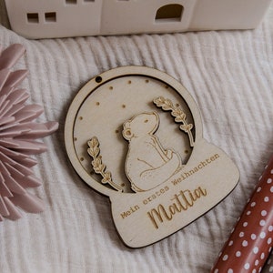 Palla di Natale personalizzata, decorazioni natalizie, palla di Natale in legno, ciondolo natalizio, decorazione albero di Natale, regali di Natale per bambini