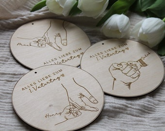 Vaderdagcadeau Hout, Gepersonaliseerd Vaderdagcadeau, 1 Vaderdag, Papa is de beste, Cadeau voor papa, Vaderdag, Bedankkaart papa