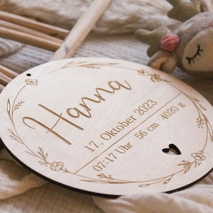 Regalo di nascita personalizzato, regalo per bambini, segno di nascita, cartello in legno, ciao mondo, figlioccio, battesimo, tavola di nascita in legno