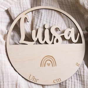 Regalo di nascita personalizzato, regalo per bambini, segno di nascita, cartello in legno, ciao mondo, figlioccio, battesimo, tavola di nascita in legno