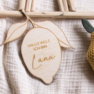Hallo Welt Geburtsschild , Geschenk zur Geburt personalisiert, Baby Geschenk, Holzschild Baby, Meilensteinkarte Babyshooting, Baby
