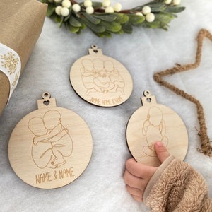 Personalized Christmas ball, Christmas decorations, wooden Christmas ball, Christmas pendant, Christmas tree decoration, Christmas gifts for children