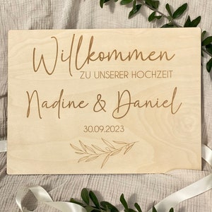 Bruiloftsdecoratie, huwelijkscadeau, huwelijksuitnodiging, plaatskaarten, welkomstbord voor de bruiloft, bloemenkind, vader komt hier |