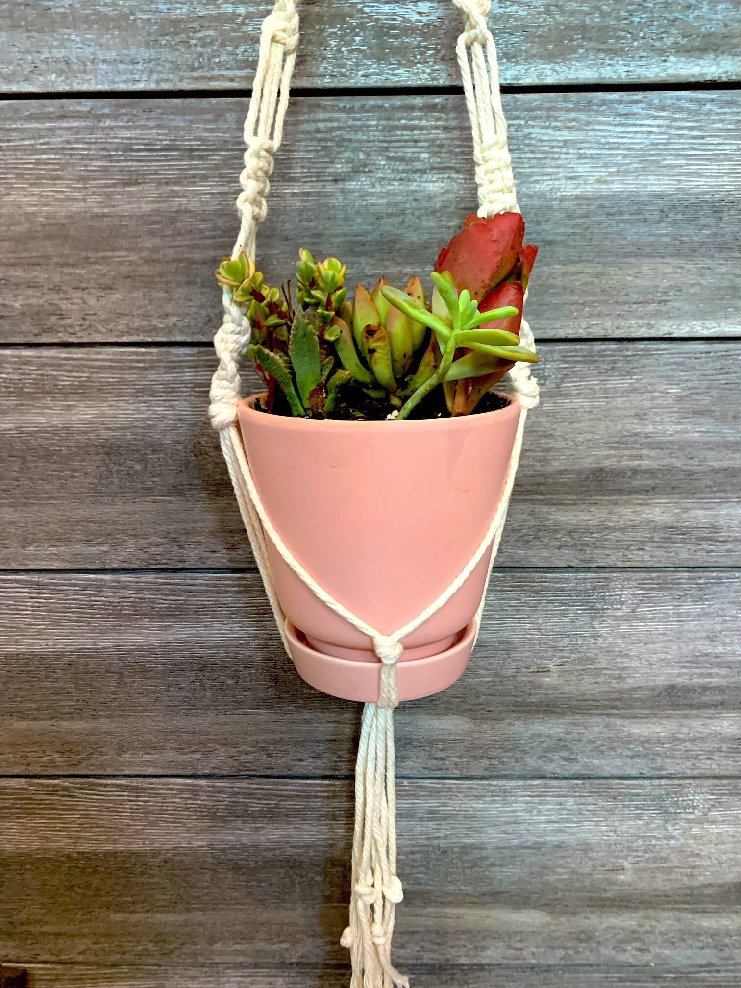 Macrame Hanging Planters with Pot Etsy