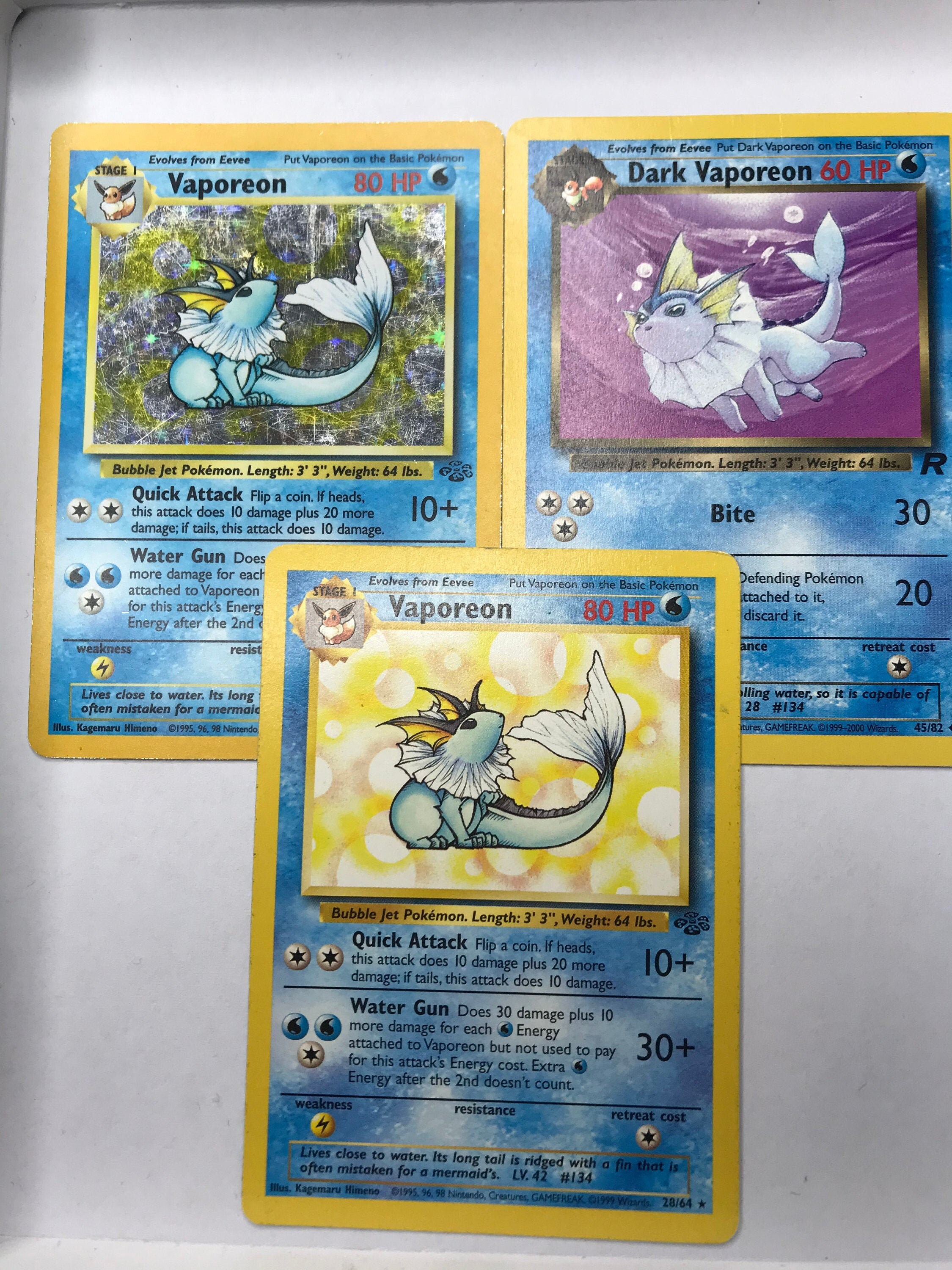 Vaporeon Pokemon Cards - Etsy