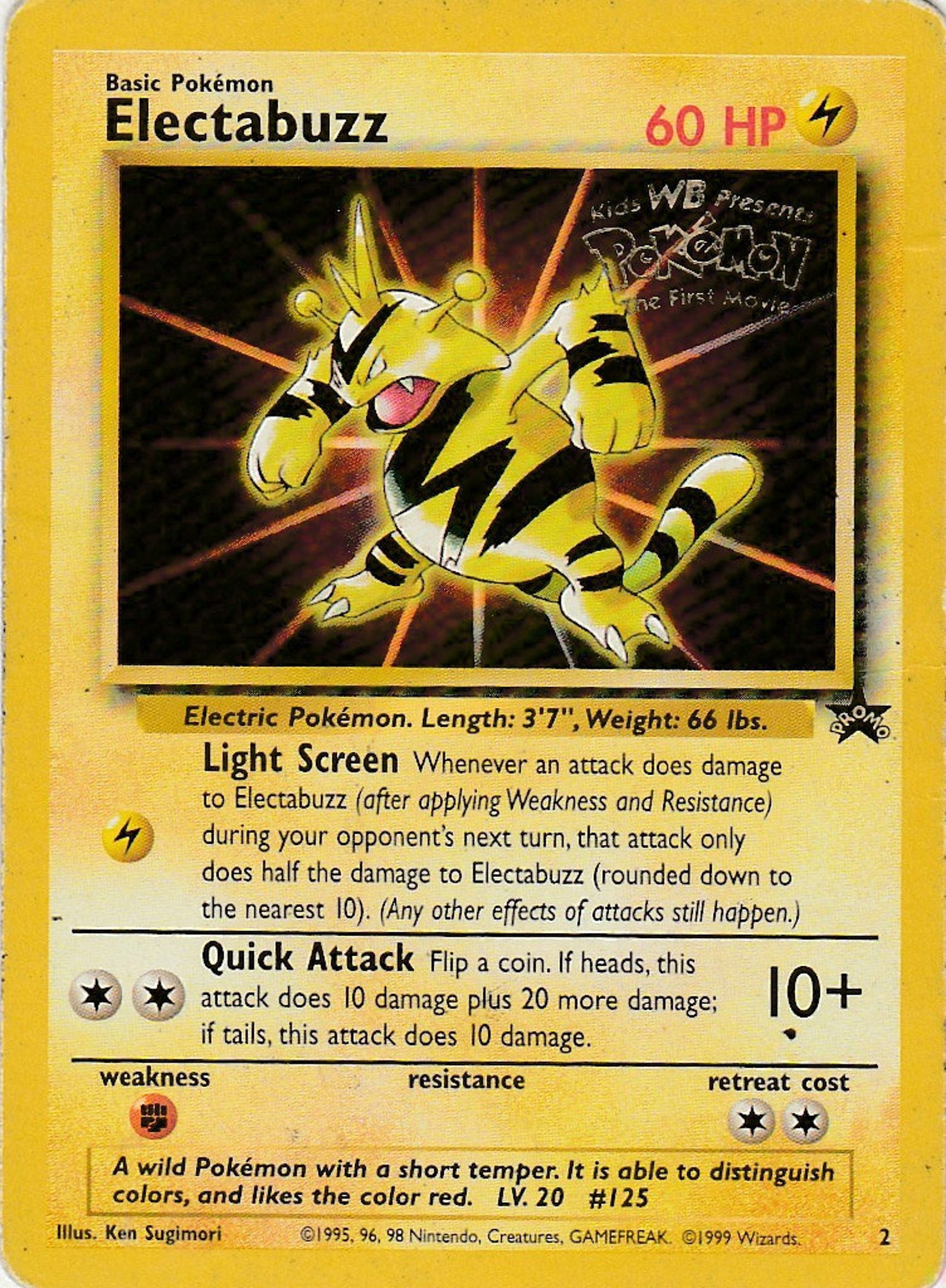 WOTC Promo Electabuzz Pokemon Card Etsy