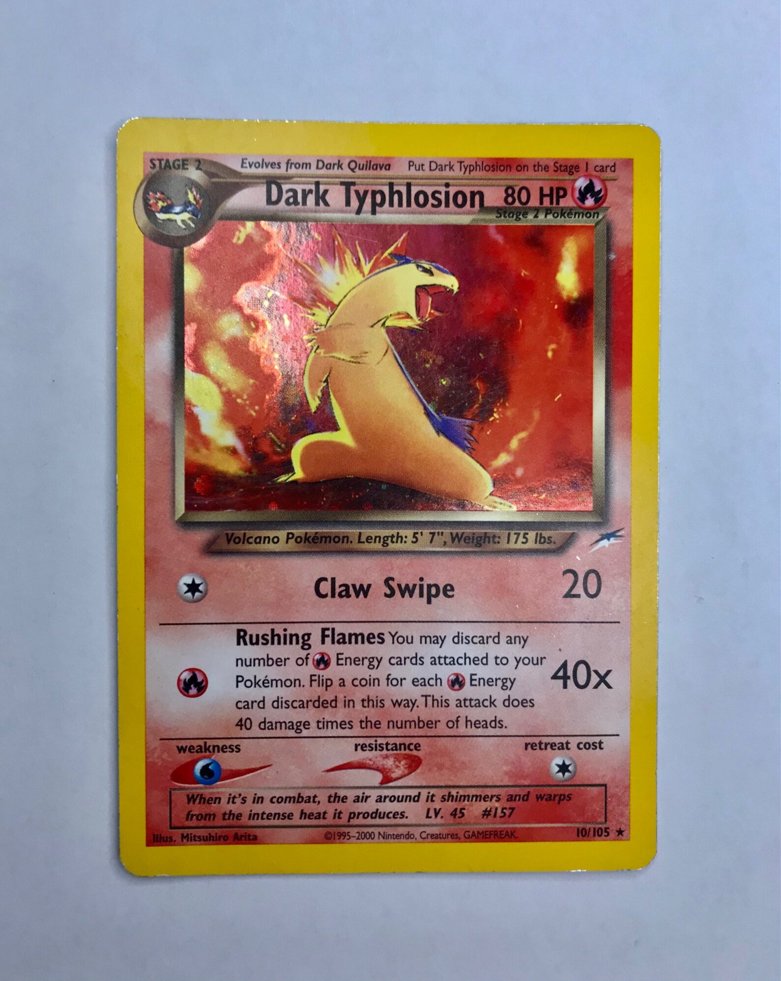 Dark Typhlosion pokemon card Etsy