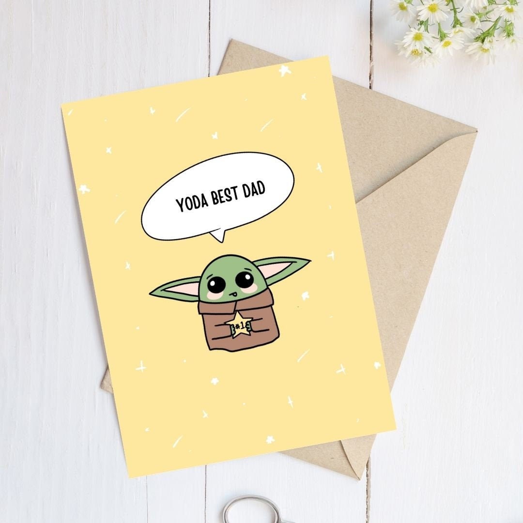 Yoda Best Dad - Father's Day Card, Greeting Card, Dad Card, Grogu…