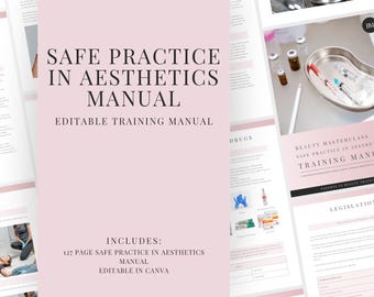 Safe Practice in Aesthetics Manual, Filler & Toxin Complications Course, First Aid and UK Legislation Training