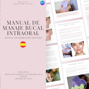 Manuale di formazione per il massaggio buccale intraorale in spagnolo - Corso di massaggio facciale e lifting modificabile per formatori, accademie di bellezza