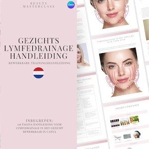 Dutch Facial Lymphatic Drainage Training Manual - Editable Lymphatic Drainage Course eBook for Facial Massage Therapy