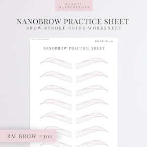 BMBrow#101 Nanobrow-oefenwerkblad | Bewerkbaar werkblad voor SPMU-browtrainers, afdrukbaar, direct downloaden