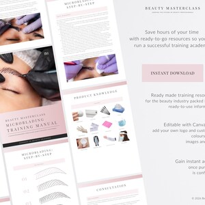 Microblading Training Bundle - Presentation, Training Manual, Theory Exam & Certificate for Beauty Academy Trainers bild 2