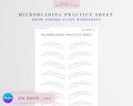 BMBrow#101 Microblading Practice Worksheet | Editable Worksheet for SPMU Brow Trainers, Printable, Instant Download