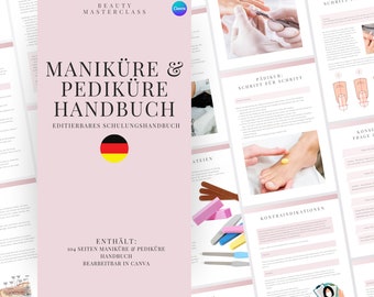 German Manicure & Pedicure Editable Training Manual - Editable Nail Course for Nail Technicians, Trainers, Beauty Academies