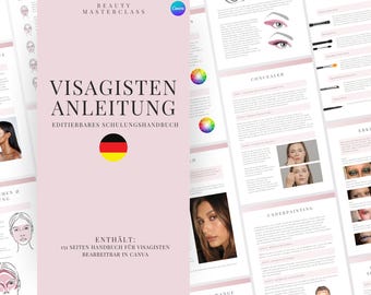 German Makeup Artist Editable Training Manual - Editable Makeup Application Course for Makeup Artist Trainers and Training Academies