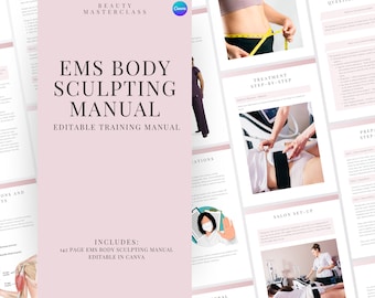 EMS Body Sculpting Editable Training Manual - Editable Course eBook for Body Contouring Treatments