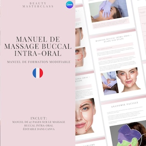 Manuale di formazione per il massaggio buccale intraorale francese - Corso di massaggio facciale e lifting modificabile per formatori, accademie di bellezza
