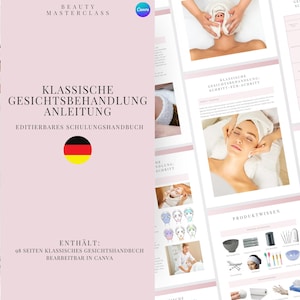 Classic Facial Training Manual - Editable Facial and Massage Course for Trainers, Beauty Academies