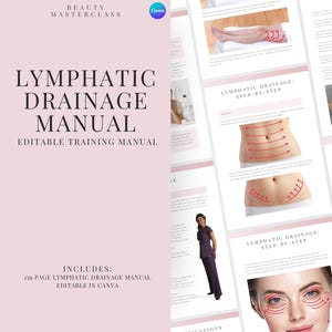 Manual de Treinamento em Drenagem Linfática - Curso de Drenagem Linfática MLD Editável eBook para Terapia de Contorno Corporal