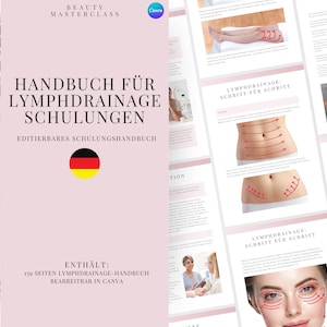 German Lymphatic Drainage Training Manual - Editable MLD Lymphatic Drainage Course eBook for Body Contouring Therapy