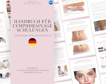 Podręcznik do szkolenia z drenażu limfatycznego w języku niemieckim – edytowalny e-book do kursu drenażu limfatycznego MLD w terapii modelowania sylwetki