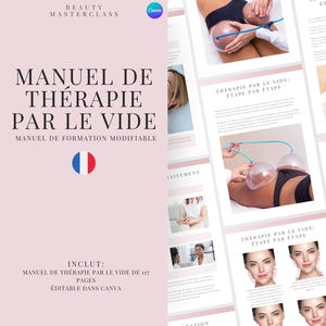 French Vacuum Therapy Buttock, Breast Lift and Lymphatic Drainage Training Manual - Editable Course eBook for Body Contouring Therapy