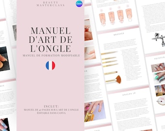 French Nail Art Training Manual - Editable Nail Art Course for Nail Technicians, Trainers, Beauty Academies