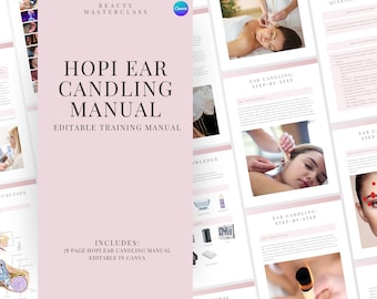 Hopi-oorkaarsen bewerkbare trainingshandleiding - bewerkbare oorkaarsen, e-book cursus oorkaarsen voor thermische auriculaire therapie