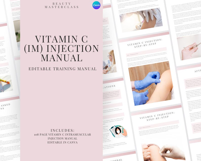 Vitamin C Intramuscular Injection Editable Training Manual | Canva ...