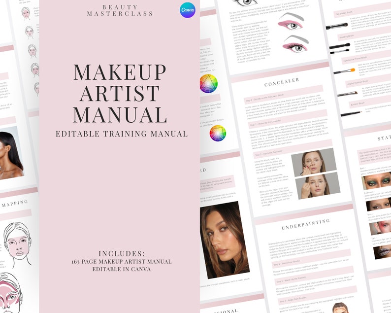 Makeup Artist Editable Training Manual Editable Makeup Applicaiton