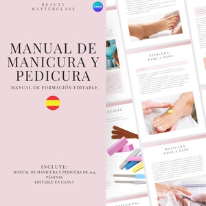 Spanish Manicure & Pedicure Editable Training Manual - Editable Nail Course for Nail Technicians, Trainers, Beauty Academies