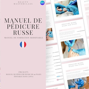 French Russian Pedicure Editable Training Manual - Editable Nail Course for Nail Technicians, Trainers, Beauty Academies