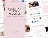 Fineline Tattoo Editable Training Manual | Editable Training Course for Tiny Tattoo, Fine Line, Flash, Mini Tattoo