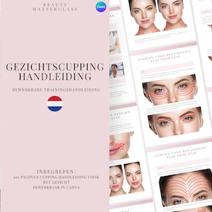 Dutch Facial Cupping Training Manual - Editable Facial Cupping and Face Lifting Course for Trainers, Beauty Academies