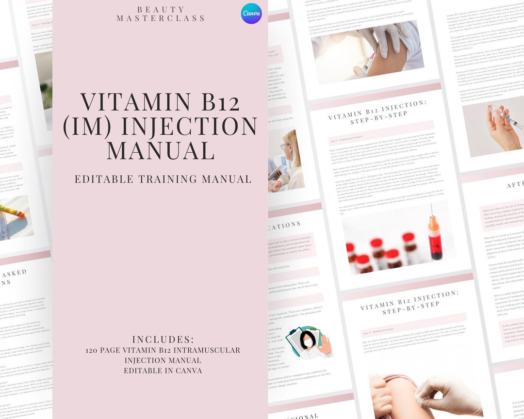 Vitamin B12 Intramuscular Injection Editable Training Manual | Canva ...