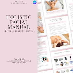 Holistic Facial Training Manual - Editable Facial and Massage Course for Trainers, Beauty Academies