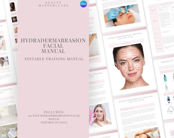 Hydradermabrasion Facial Editable Training Manual - Editable Hydradermabrasion Advanced Facial Course for Beauty Trainers