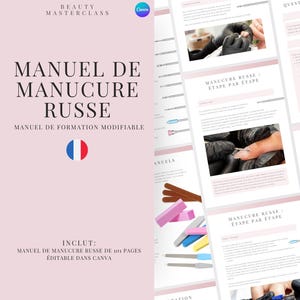 French Russian Manicure Editable Training Manual - Editable Nail Course for Nail Technicians, Trainers, Beauty Academies