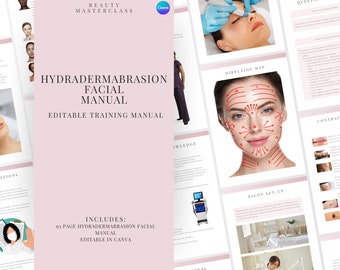 Hydradermabrasion Facial Editable Training Manual - Editable Hydradermabrasion Advanced Facial Course for Beauty Trainers